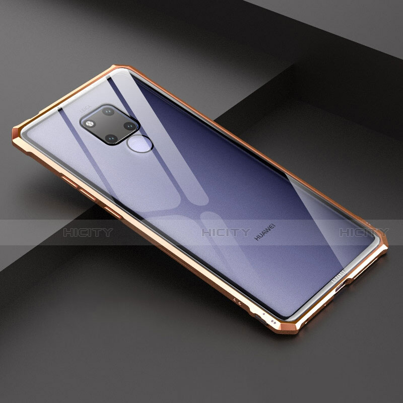 Coque Rebord Bumper Luxe Aluminum Metal Miroir Housse Etui pour Huawei Mate 20 X 5G Or Plus