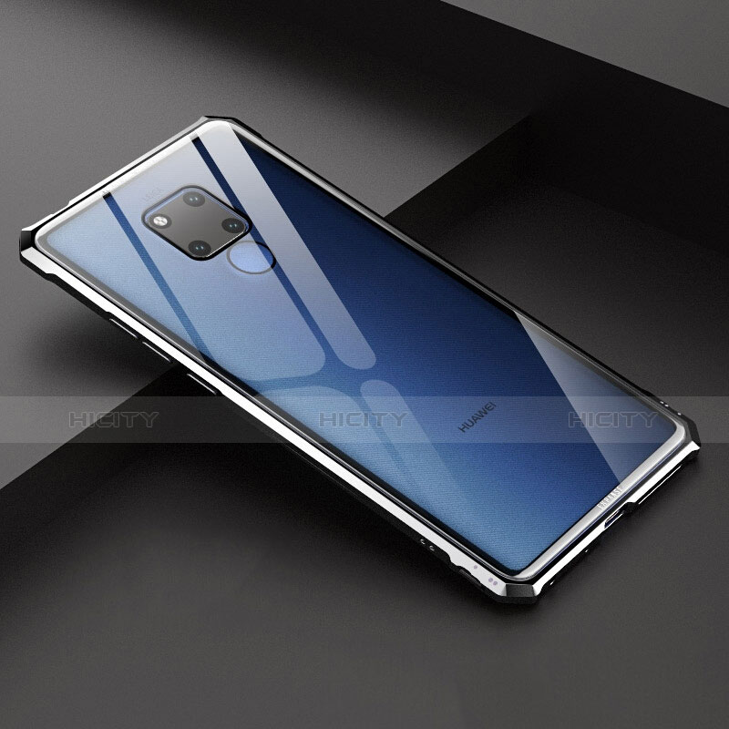 Coque Rebord Bumper Luxe Aluminum Metal Miroir Housse Etui pour Huawei Mate 20 X Noir Plus