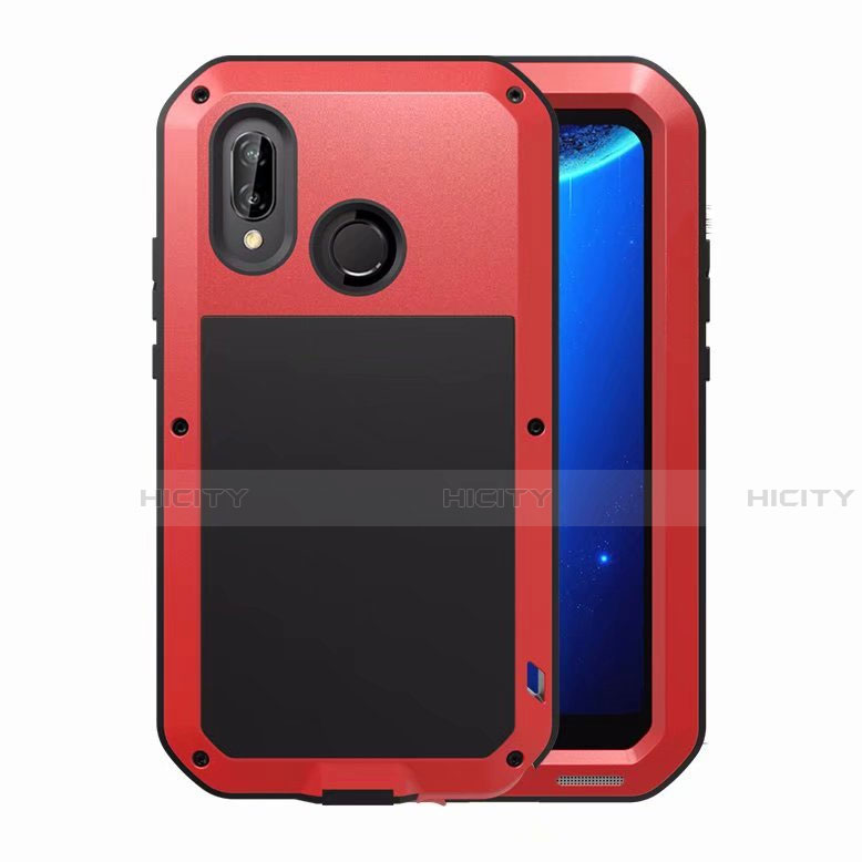 Coque Rebord Bumper Luxe Aluminum Metal Miroir Housse Etui pour Huawei Nova 3e Rouge Plus