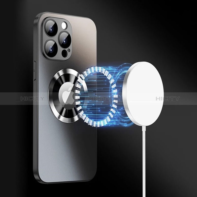 Coque Rebord Contour Silicone et Vitre Miroir Housse Etui avec Mag-Safe Magnetic Magnetique pour Apple iPhone 15 Pro Plus