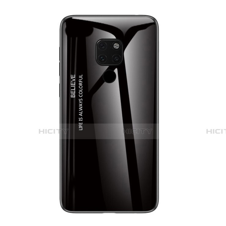 Coque Rebord Contour Silicone et Vitre Miroir Housse Etui Degrade Arc en Ciel H01 pour Huawei Mate 20 X 5G Plus