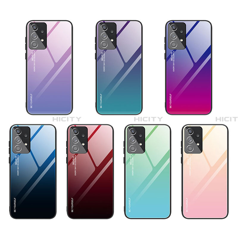 Coque Rebord Contour Silicone et Vitre Miroir Housse Etui Degrade Arc en Ciel JD1 pour Samsung Galaxy A33 5G Plus