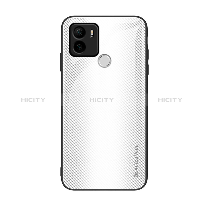 Coque Rebord Contour Silicone et Vitre Miroir Housse Etui Degrade Arc en Ciel JM1 pour Xiaomi Redmi A1 Plus Blanc Plus