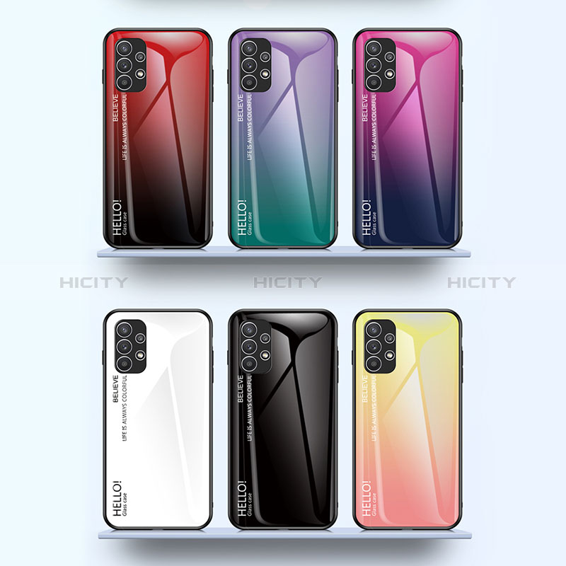 Coque Rebord Contour Silicone et Vitre Miroir Housse Etui Degrade Arc en Ciel LS1 pour Samsung Galaxy A23 5G Plus