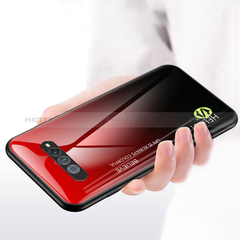 Coque Rebord Contour Silicone et Vitre Miroir Housse Etui Degrade Arc en Ciel LS1 pour Xiaomi Black Shark 4S 5G Plus