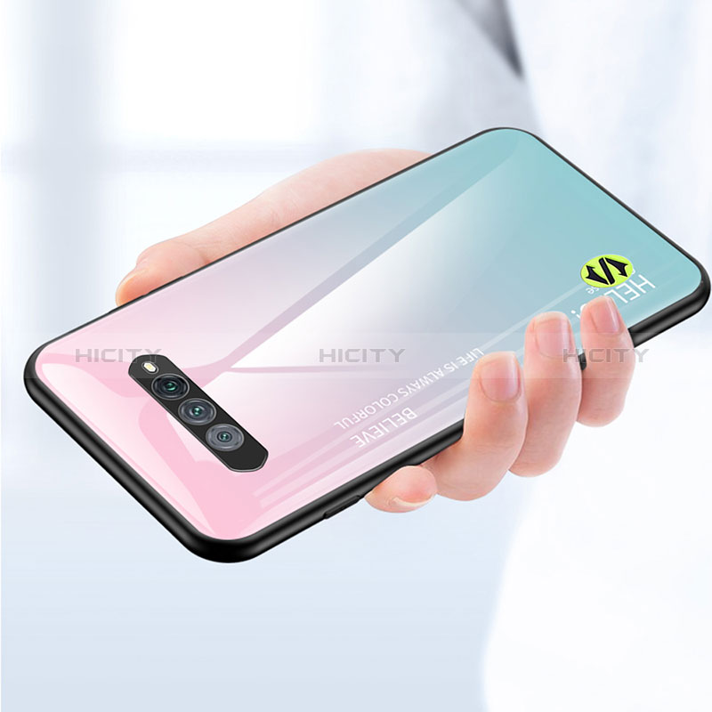 Coque Rebord Contour Silicone et Vitre Miroir Housse Etui Degrade Arc en Ciel LS1 pour Xiaomi Black Shark 5 RS 5G Plus