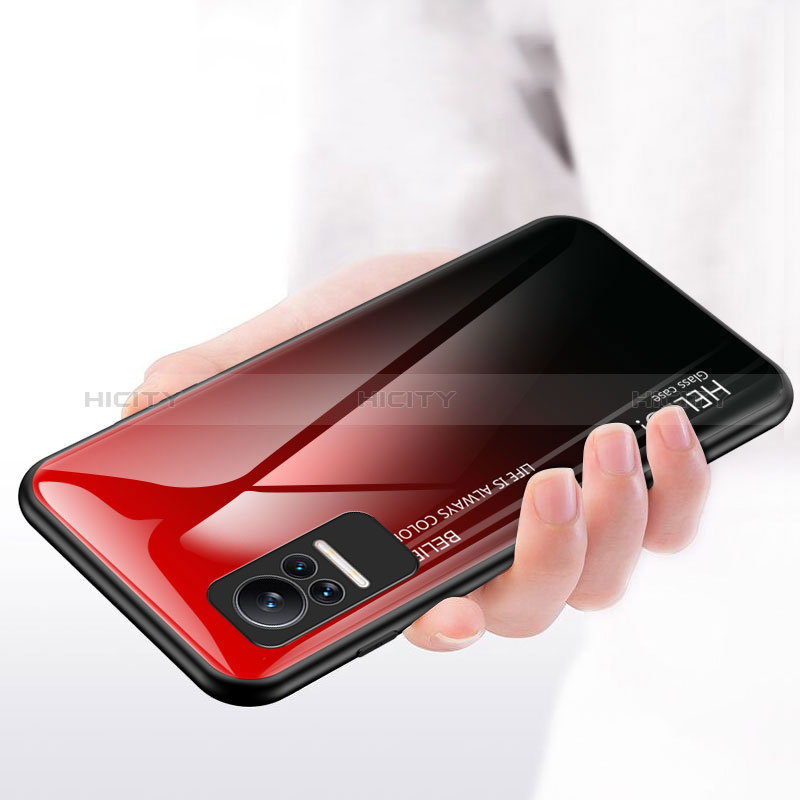 Coque Rebord Contour Silicone et Vitre Miroir Housse Etui Degrade Arc en Ciel LS1 pour Xiaomi Civi 1S 5G Plus