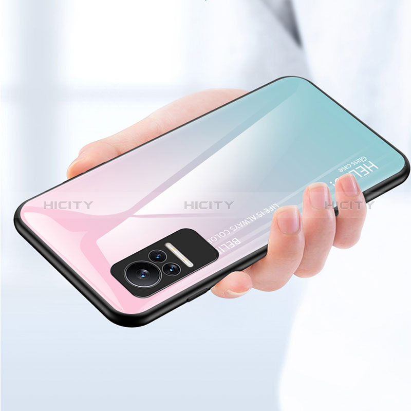 Coque Rebord Contour Silicone et Vitre Miroir Housse Etui Degrade Arc en Ciel LS1 pour Xiaomi Civi 1S 5G Plus