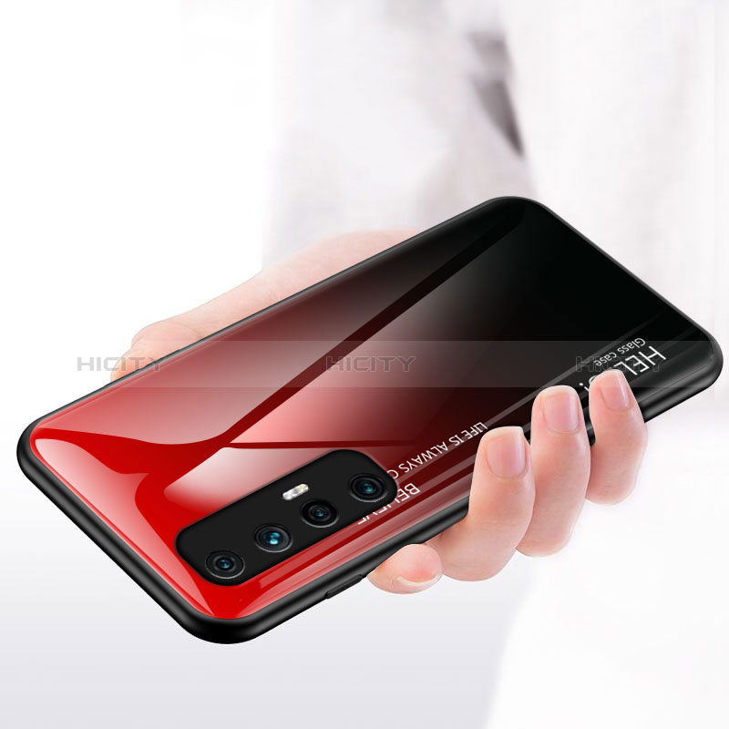 Coque Rebord Contour Silicone et Vitre Miroir Housse Etui Degrade Arc en Ciel LS1 pour Xiaomi Mi 10S 5G Plus