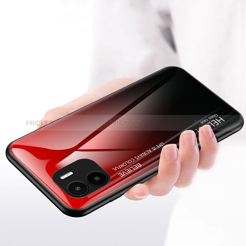 Coque Rebord Contour Silicone et Vitre Miroir Housse Etui Degrade Arc en Ciel LS1 pour Xiaomi Poco C50 Plus