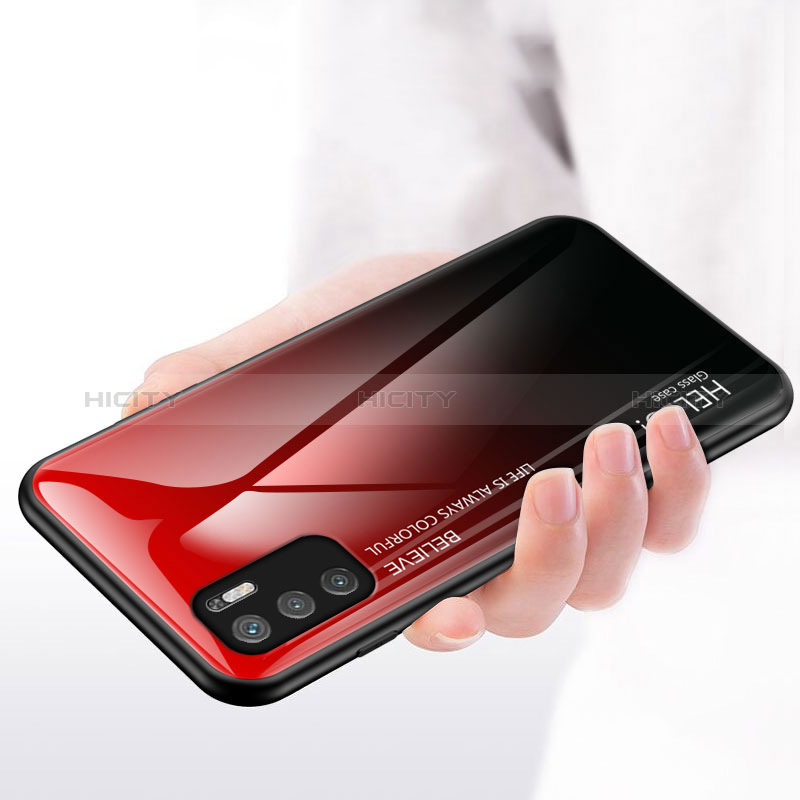 Coque Rebord Contour Silicone et Vitre Miroir Housse Etui Degrade Arc en Ciel LS1 pour Xiaomi Redmi Note 11 SE 5G Plus