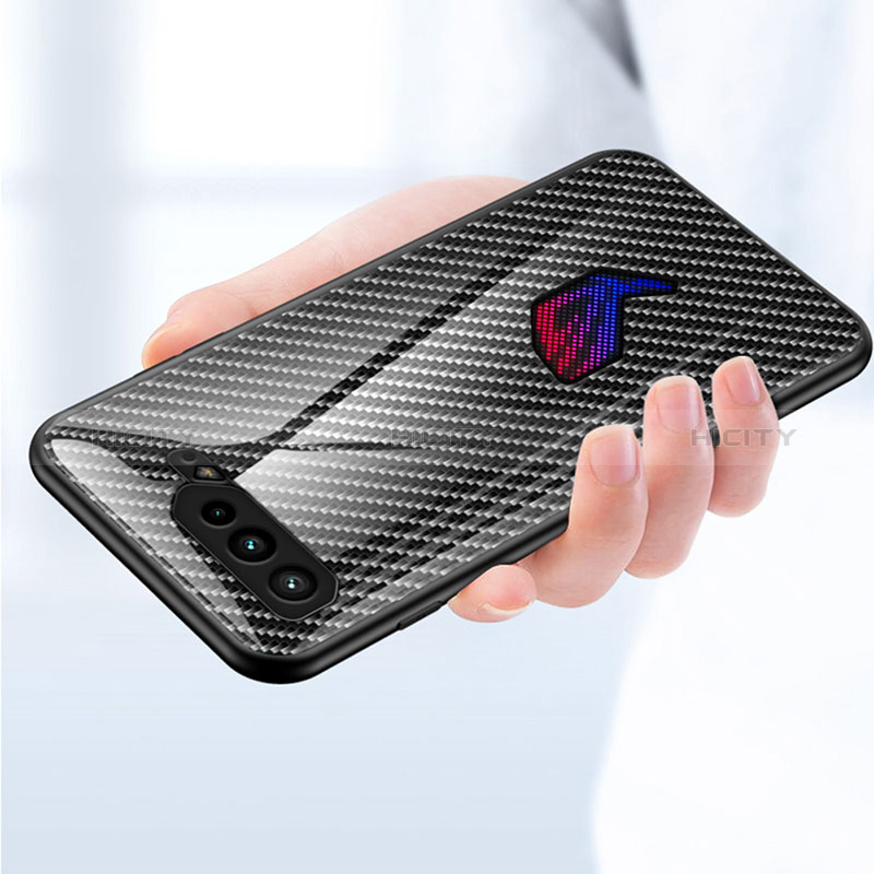 Coque Rebord Contour Silicone et Vitre Miroir Housse Etui Degrade Arc en Ciel LS2 pour Asus ROG Phone 5 Pro Plus