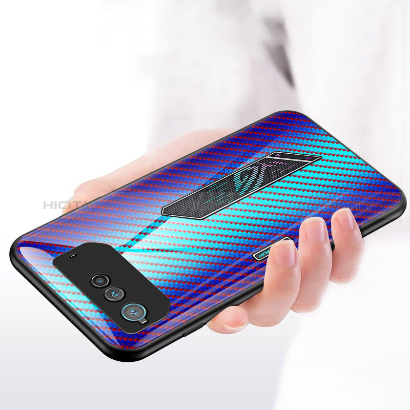 Coque Rebord Contour Silicone et Vitre Miroir Housse Etui Degrade Arc en Ciel LS2 pour Asus ROG Phone 6 Plus