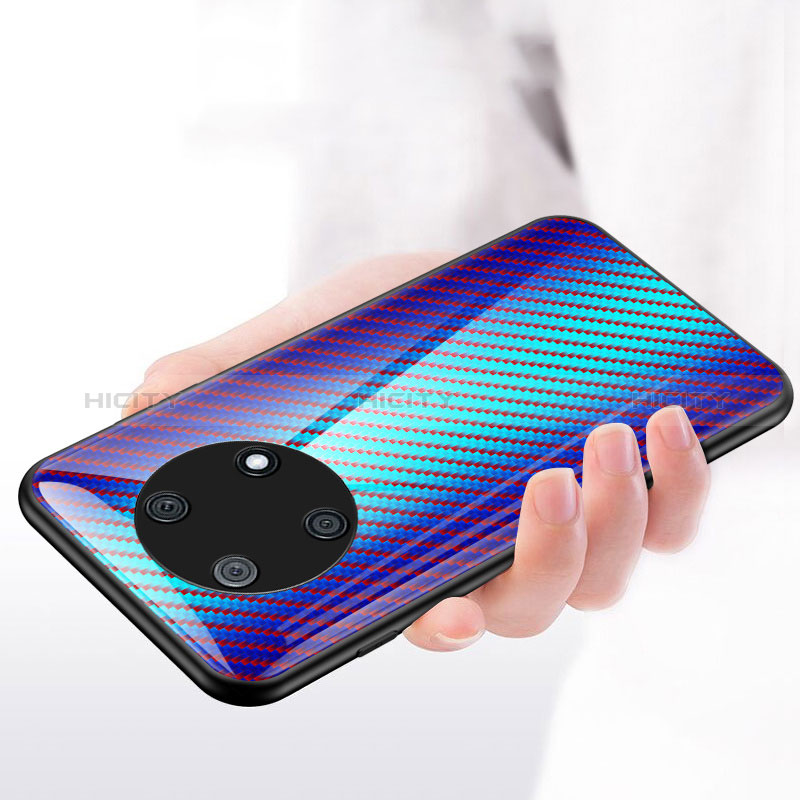 Coque Rebord Contour Silicone et Vitre Miroir Housse Etui Degrade Arc en Ciel LS2 pour Huawei Enjoy 50 Pro Plus