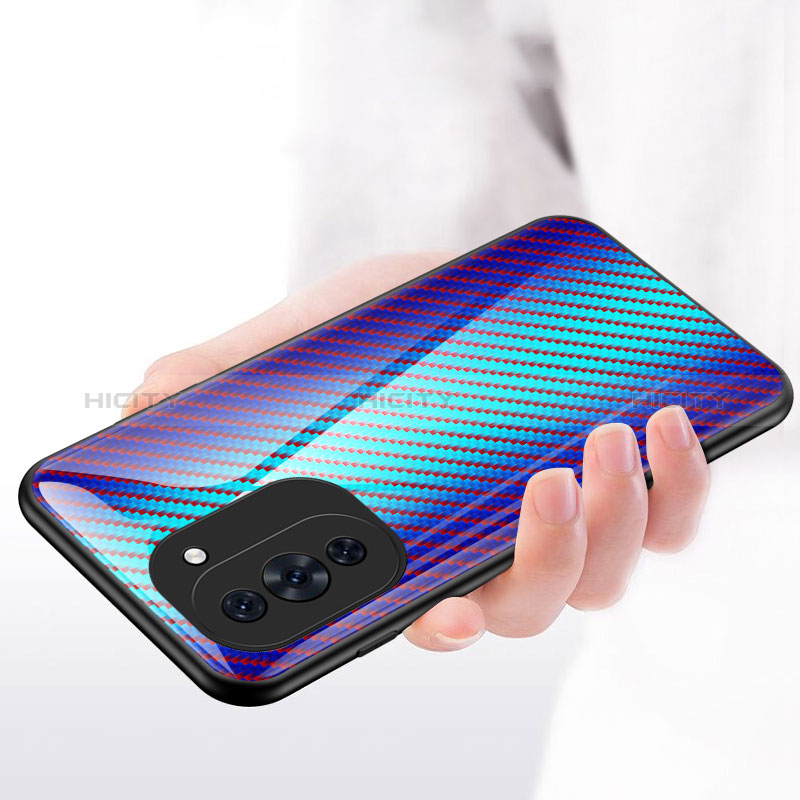 Coque Rebord Contour Silicone et Vitre Miroir Housse Etui Degrade Arc en Ciel LS2 pour Huawei Nova 10 Plus