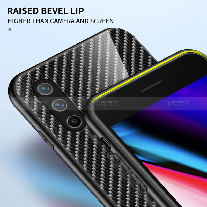 Coque Rebord Contour Silicone et Vitre Miroir Housse Etui Degrade Arc en Ciel LS2 pour OnePlus Nord CE 5G Plus