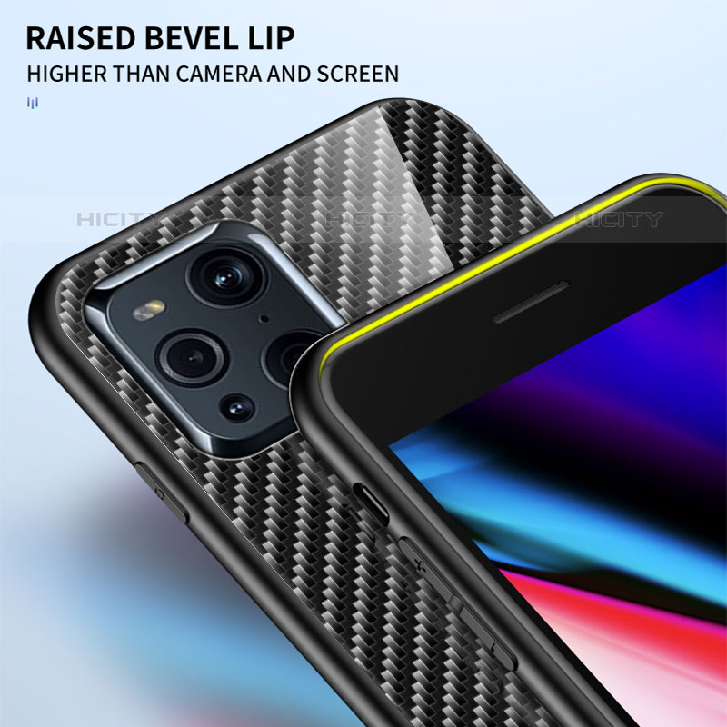 Coque Rebord Contour Silicone et Vitre Miroir Housse Etui Degrade Arc en Ciel LS2 pour Oppo Find X3 Pro 5G Plus