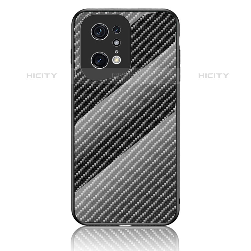 Coque Rebord Contour Silicone et Vitre Miroir Housse Etui Degrade Arc en Ciel LS2 pour Oppo Find X5 Pro 5G Plus