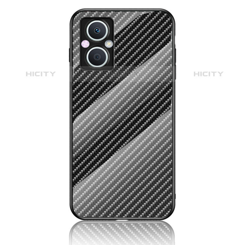 Coque Rebord Contour Silicone et Vitre Miroir Housse Etui Degrade Arc en Ciel LS2 pour Oppo Reno7 Lite 5G Noir Plus