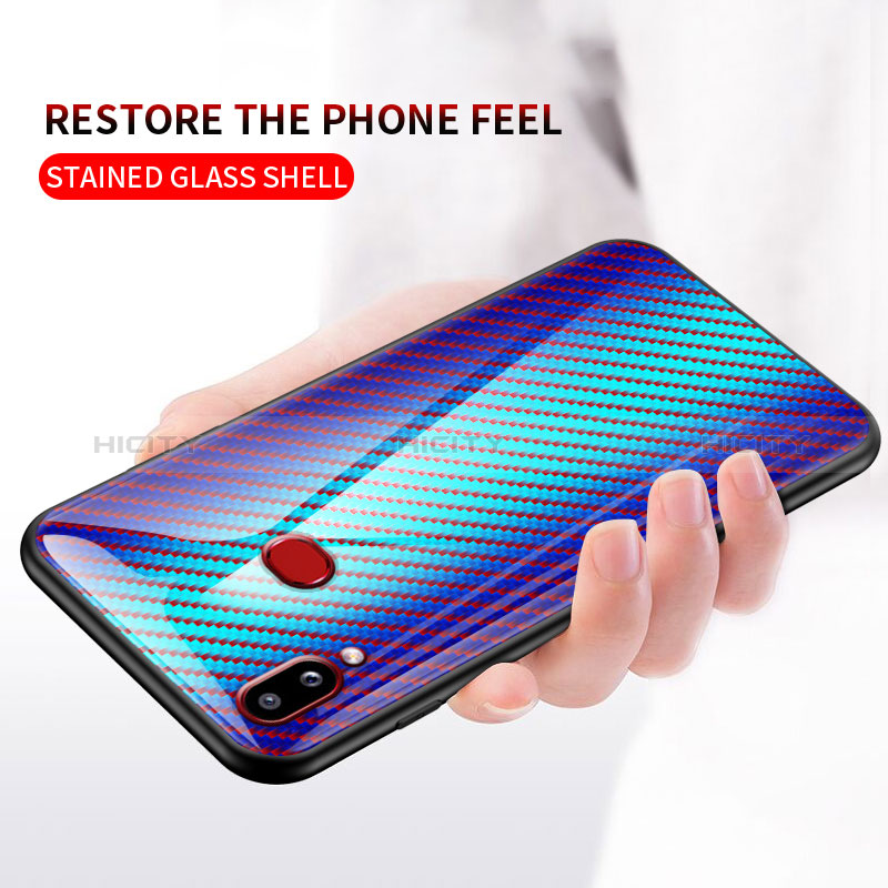 Coque Rebord Contour Silicone et Vitre Miroir Housse Etui Degrade Arc en Ciel LS2 pour Samsung Galaxy A10s Plus