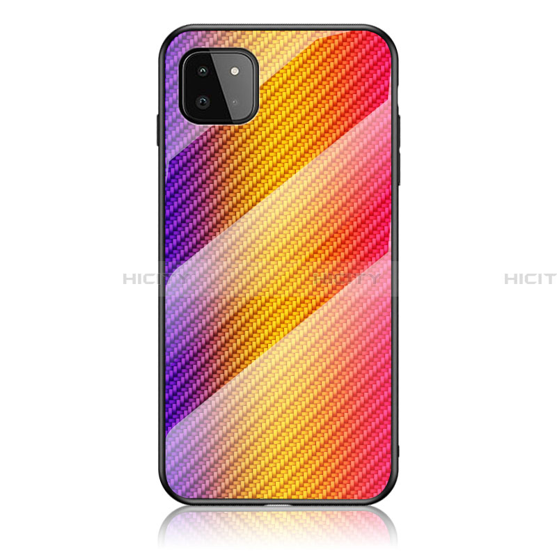 Coque Rebord Contour Silicone et Vitre Miroir Housse Etui Degrade Arc en Ciel LS2 pour Samsung Galaxy A22 5G Plus