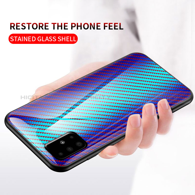 Coque Rebord Contour Silicone et Vitre Miroir Housse Etui Degrade Arc en Ciel LS2 pour Samsung Galaxy A51 4G Plus