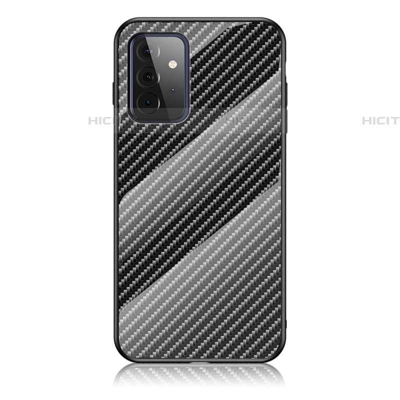 Coque Rebord Contour Silicone et Vitre Miroir Housse Etui Degrade Arc en Ciel LS2 pour Samsung Galaxy A72 5G Noir Plus