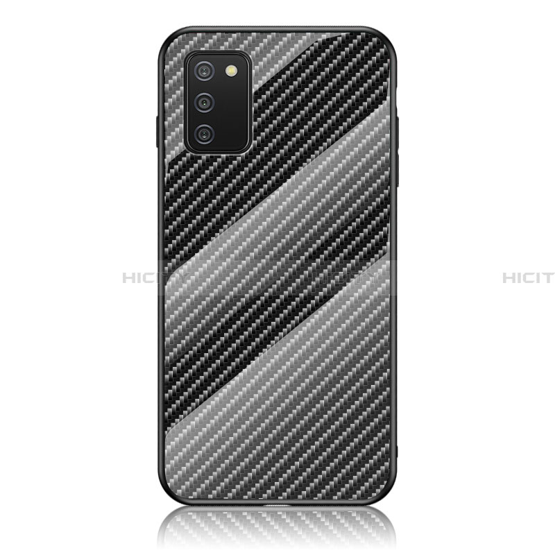 Coque Rebord Contour Silicone et Vitre Miroir Housse Etui Degrade Arc en Ciel LS2 pour Samsung Galaxy F02S SM-E025F Noir Plus