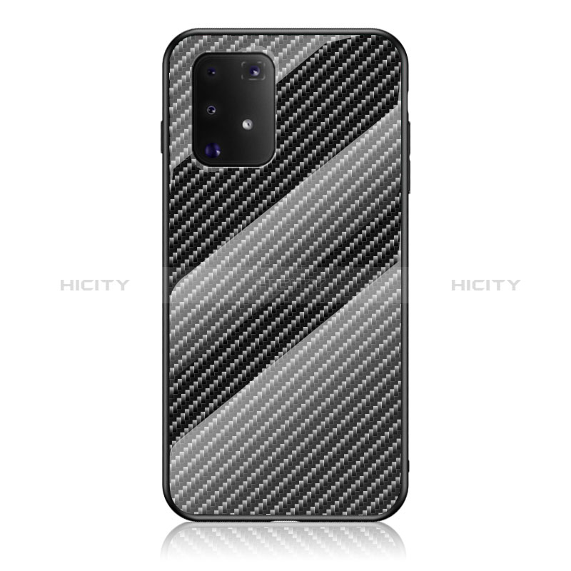 Coque Rebord Contour Silicone et Vitre Miroir Housse Etui Degrade Arc en Ciel LS2 pour Samsung Galaxy S10 Lite Noir Plus