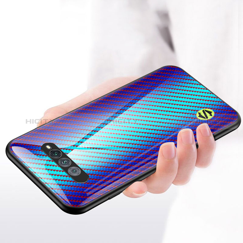 Coque Rebord Contour Silicone et Vitre Miroir Housse Etui Degrade Arc en Ciel LS2 pour Xiaomi Black Shark 4S 5G Plus