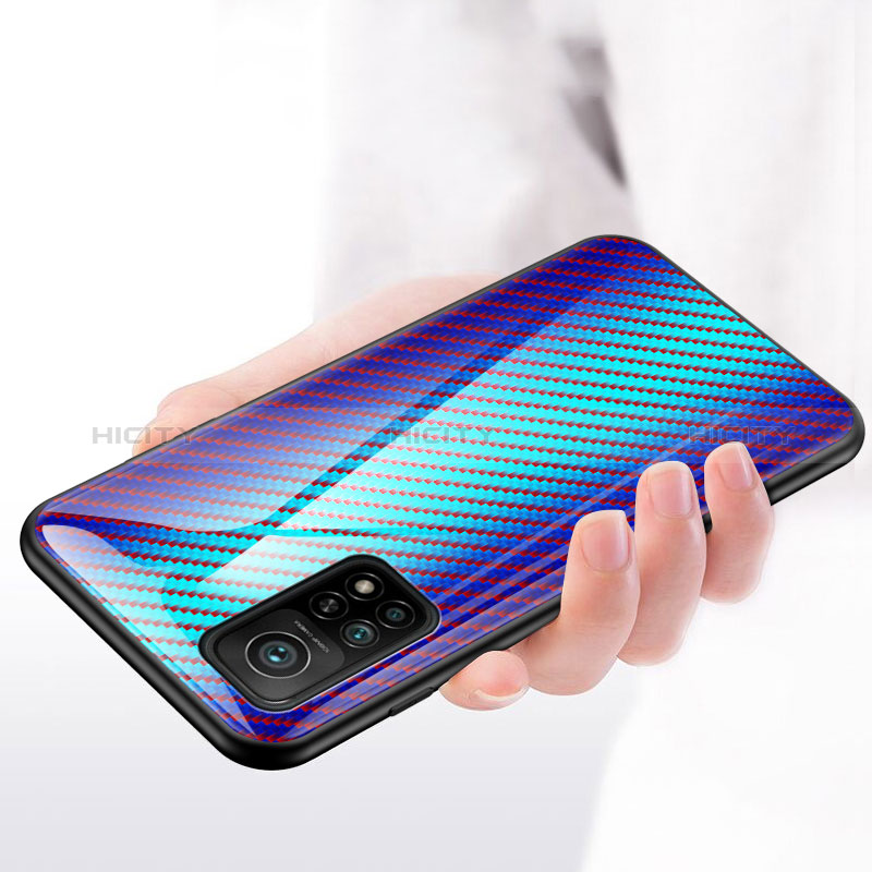 Coque Rebord Contour Silicone et Vitre Miroir Housse Etui Degrade Arc en Ciel LS2 pour Xiaomi Mi 10T 5G Plus