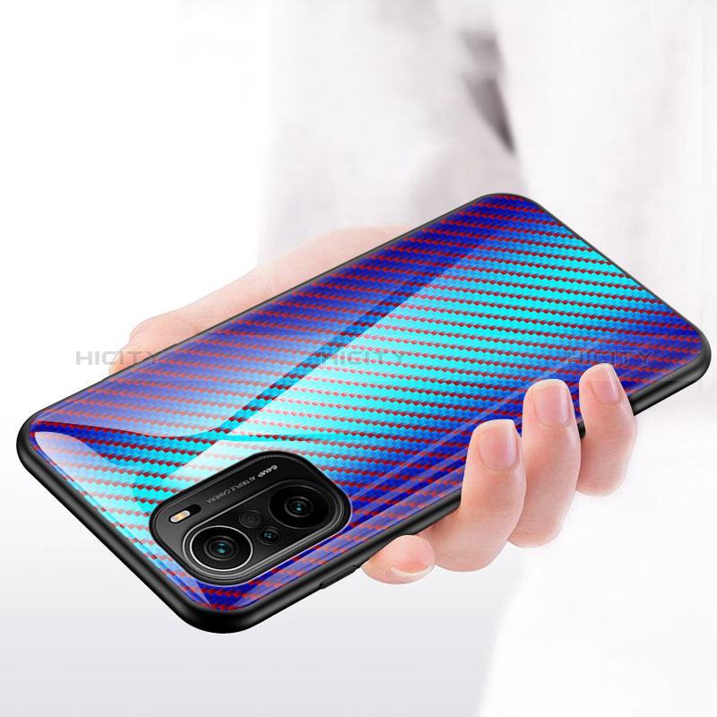 Coque Rebord Contour Silicone et Vitre Miroir Housse Etui Degrade Arc en Ciel LS2 pour Xiaomi Mi 11X 5G Plus