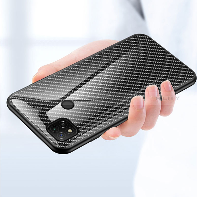 Coque Rebord Contour Silicone et Vitre Miroir Housse Etui Degrade Arc en Ciel LS2 pour Xiaomi POCO C3 Plus