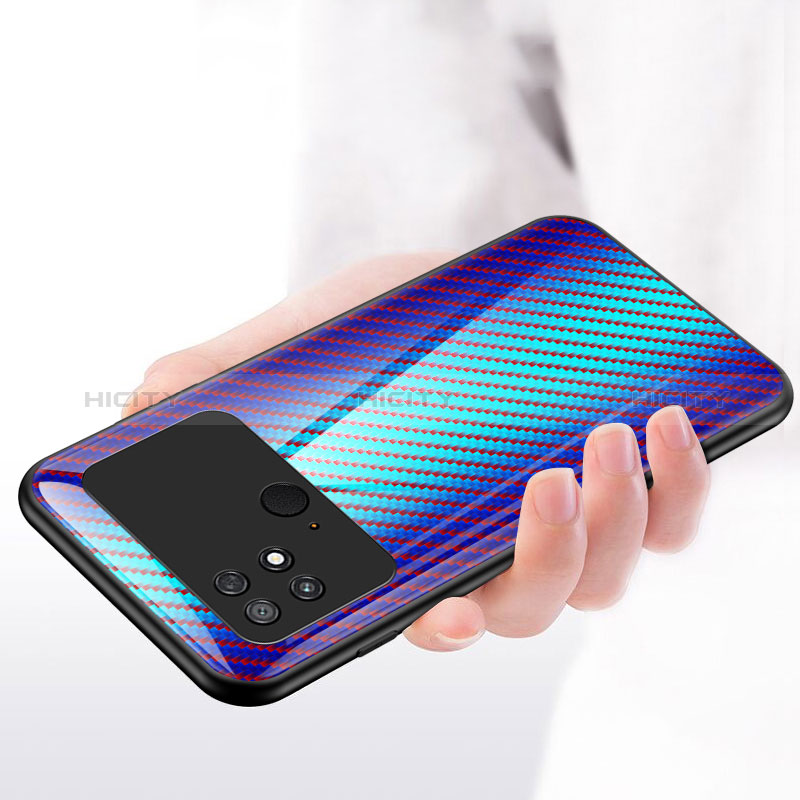 Coque Rebord Contour Silicone et Vitre Miroir Housse Etui Degrade Arc en Ciel LS2 pour Xiaomi Poco C40 Plus