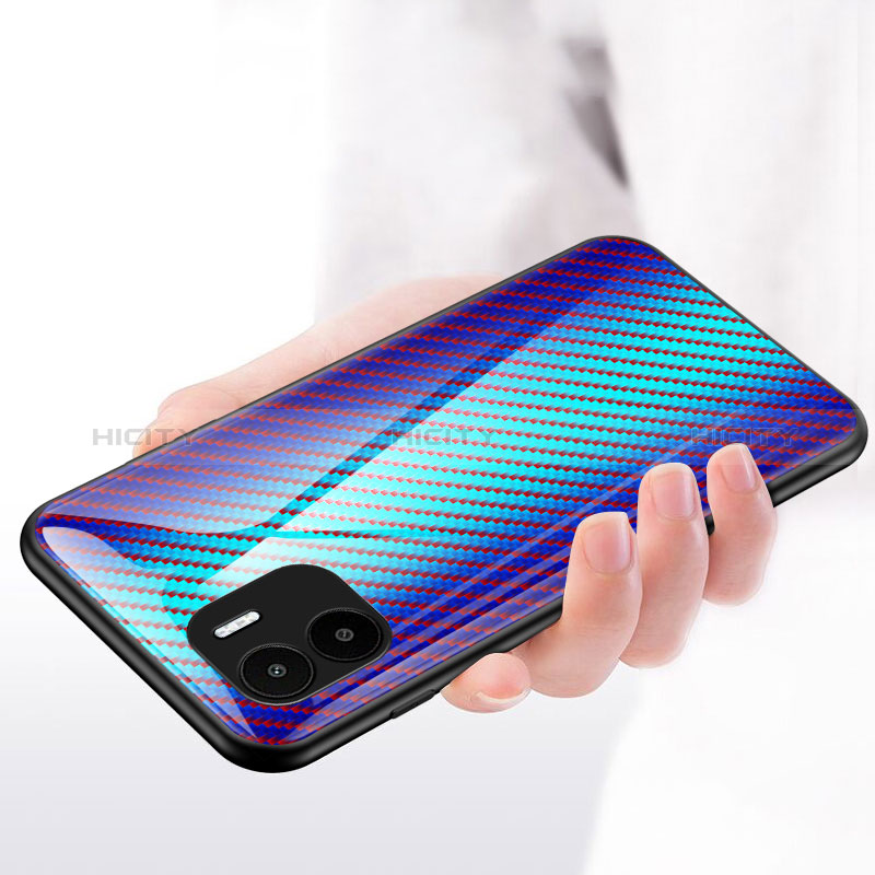 Coque Rebord Contour Silicone et Vitre Miroir Housse Etui Degrade Arc en Ciel LS2 pour Xiaomi Poco C51 Plus