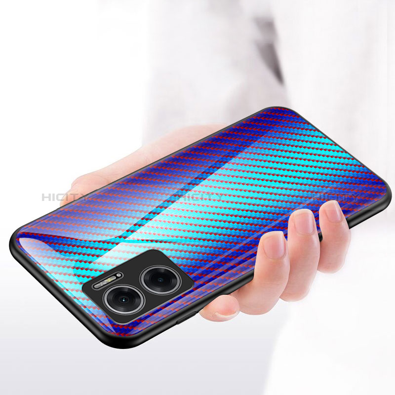 Coque Rebord Contour Silicone et Vitre Miroir Housse Etui Degrade Arc en Ciel LS2 pour Xiaomi Redmi 10 Prime Plus 5G Plus