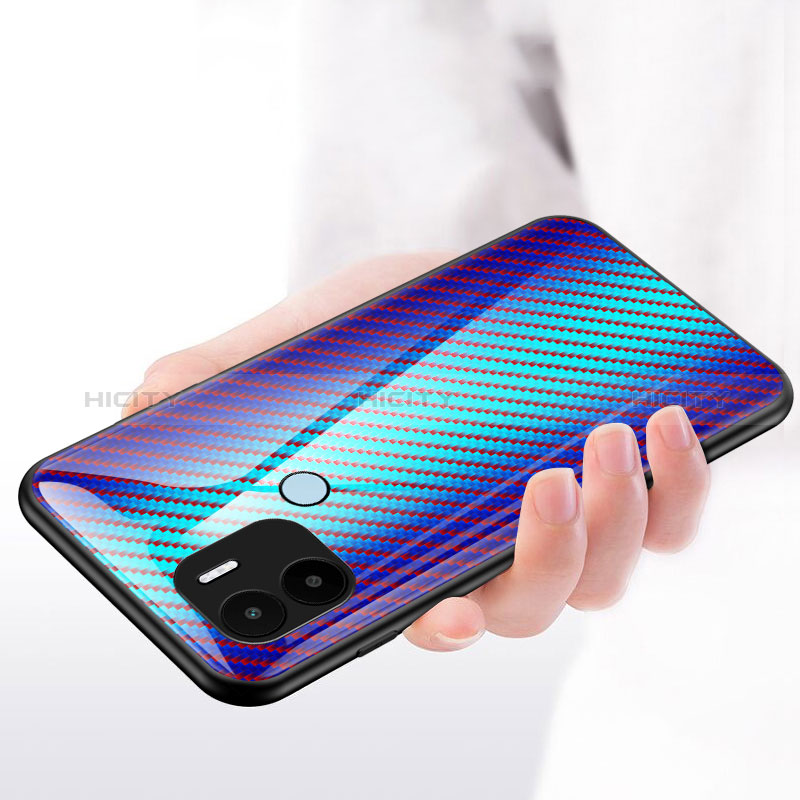 Coque Rebord Contour Silicone et Vitre Miroir Housse Etui Degrade Arc en Ciel LS2 pour Xiaomi Redmi A1 Plus Plus