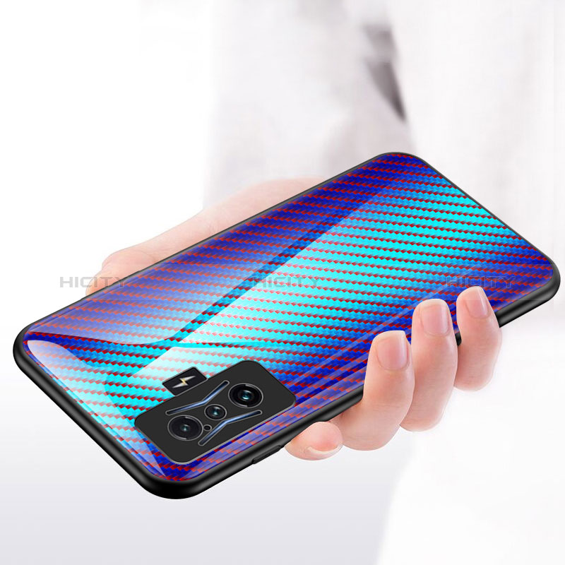 Coque Rebord Contour Silicone et Vitre Miroir Housse Etui Degrade Arc en Ciel LS2 pour Xiaomi Redmi K50 Gaming 5G Plus