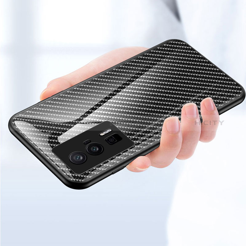 Coque Rebord Contour Silicone et Vitre Miroir Housse Etui Degrade Arc en Ciel LS2 pour Xiaomi Redmi K60 5G Plus