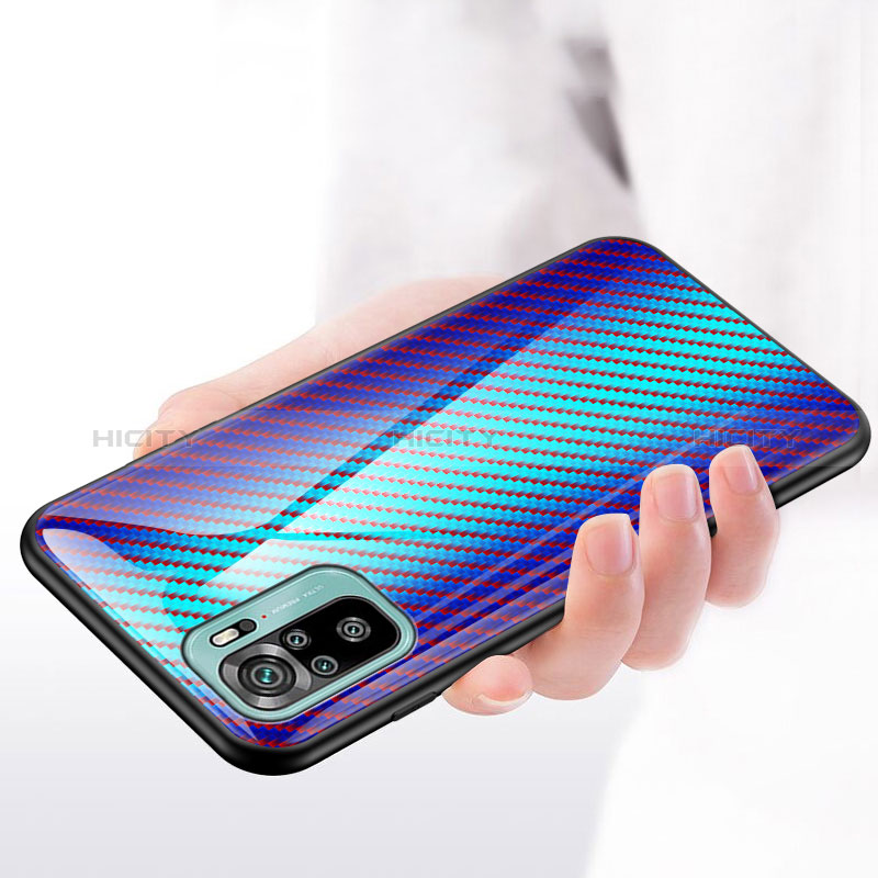 Coque Rebord Contour Silicone et Vitre Miroir Housse Etui Degrade Arc en Ciel LS2 pour Xiaomi Redmi Note 10 4G Plus