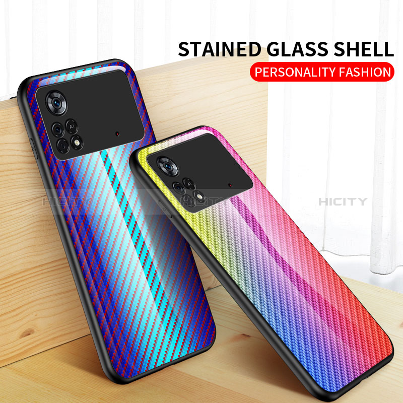 Coque Rebord Contour Silicone et Vitre Miroir Housse Etui Degrade Arc en Ciel LS2 pour Xiaomi Redmi Note 11E Pro 5G Plus