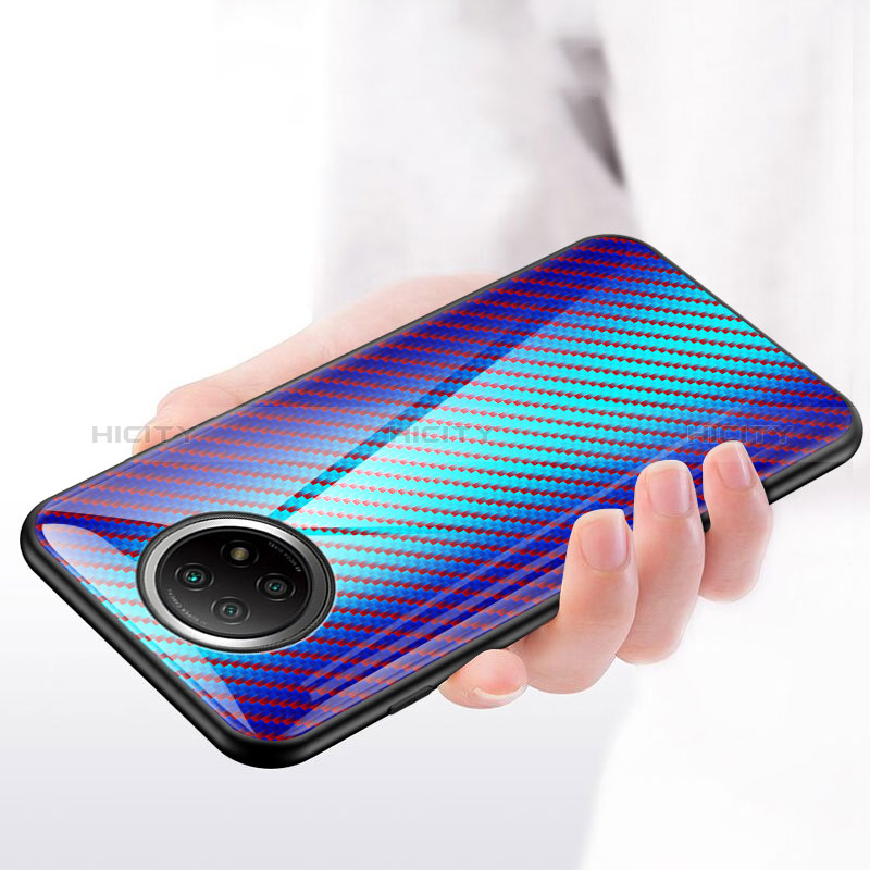 Coque Rebord Contour Silicone et Vitre Miroir Housse Etui Degrade Arc en Ciel LS2 pour Xiaomi Redmi Note 9 5G Plus