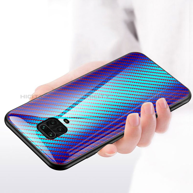 Coque Rebord Contour Silicone et Vitre Miroir Housse Etui Degrade Arc en Ciel LS2 pour Xiaomi Redmi Note 9 Pro Max Plus