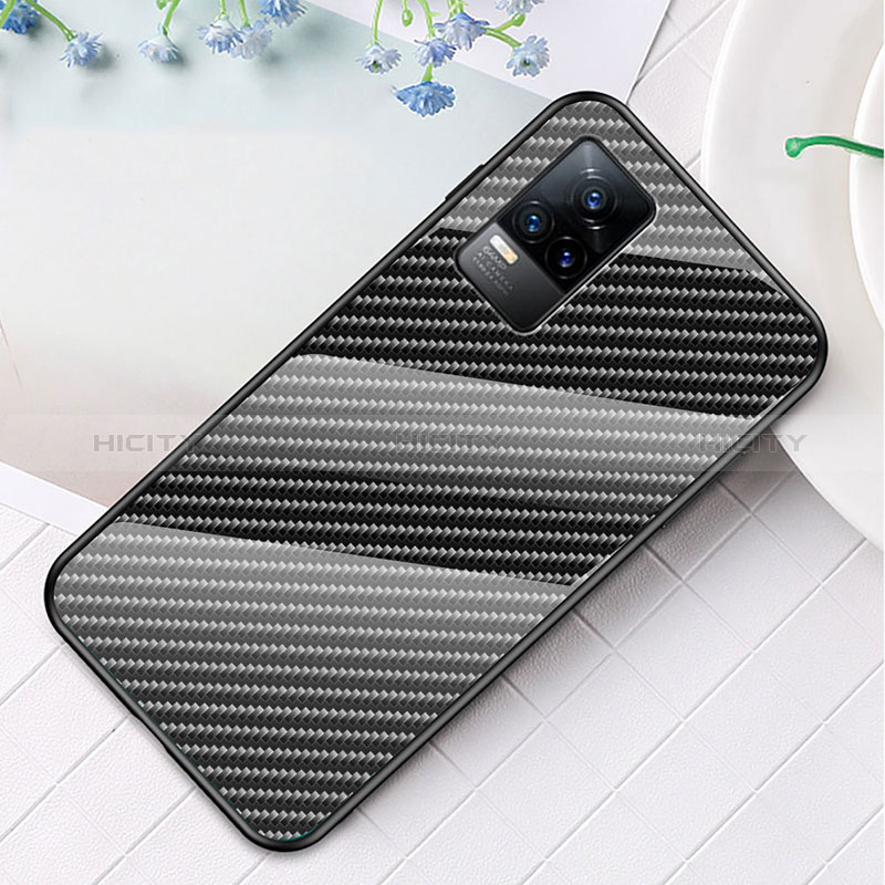 Coque Rebord Contour Silicone et Vitre Miroir Housse Etui Degrade Arc en Ciel LS3 pour Vivo Y73 (2021) Noir Plus