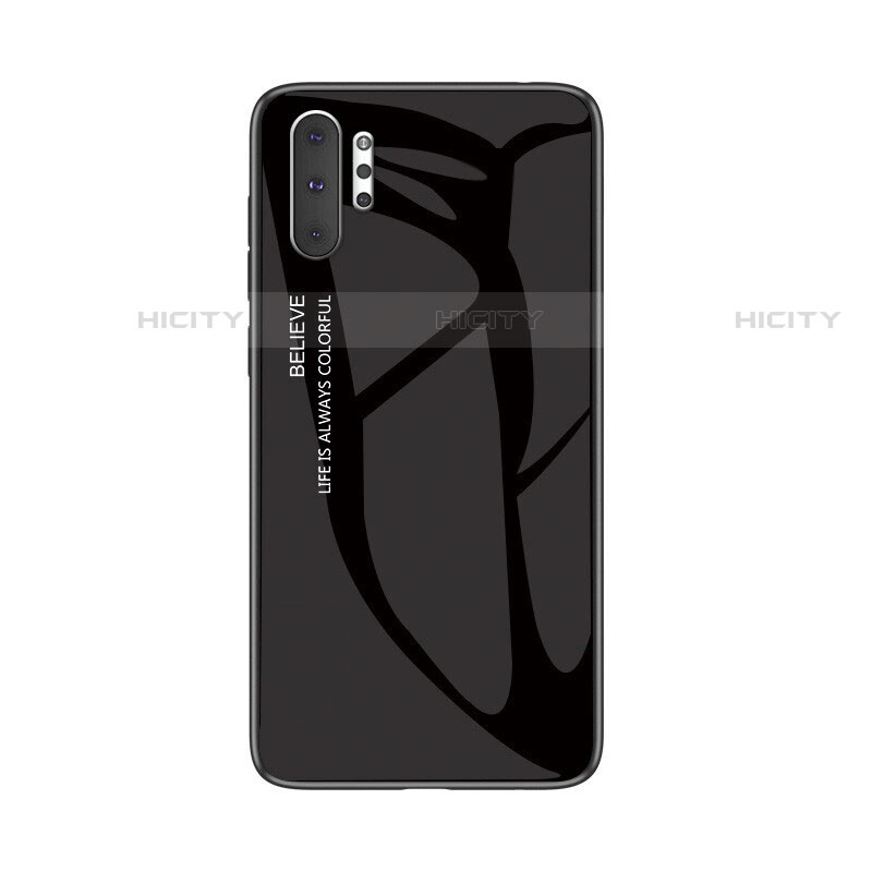 Coque Rebord Contour Silicone et Vitre Miroir Housse Etui Degrade Arc en Ciel M01 pour Samsung Galaxy Note 10 Plus Plus