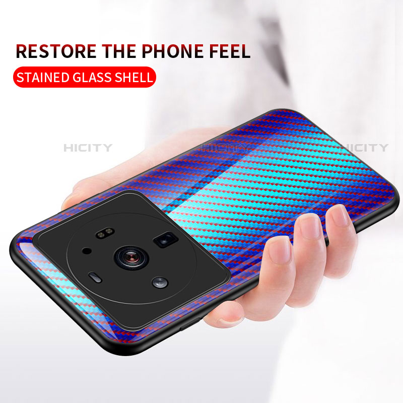 Coque Rebord Contour Silicone et Vitre Miroir Housse Etui Degrade Arc en Ciel pour Xiaomi Mi 12 Ultra 5G Plus