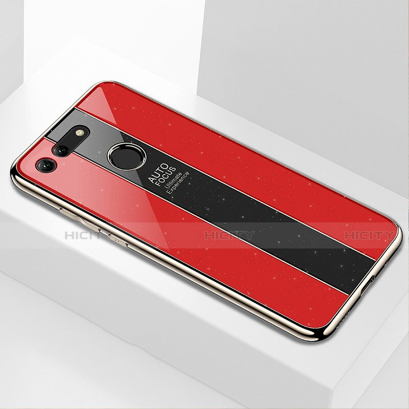 Coque Rebord Contour Silicone et Vitre Miroir Housse Etui K01 pour Huawei Honor V20 Rouge Plus