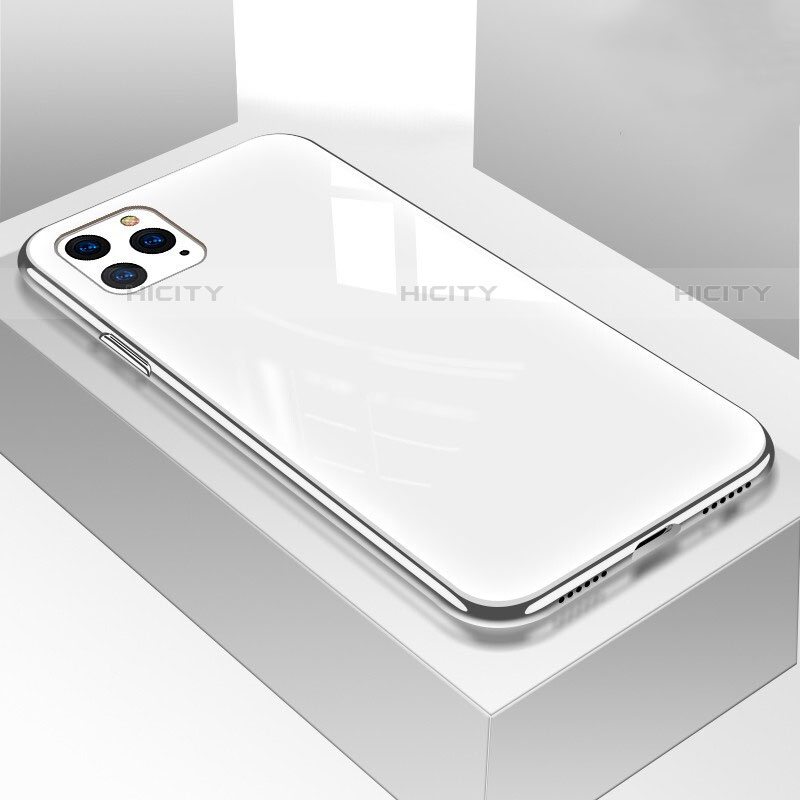 Coque Rebord Contour Silicone et Vitre Miroir Housse Etui M01 pour Apple iPhone 11 Pro Plus