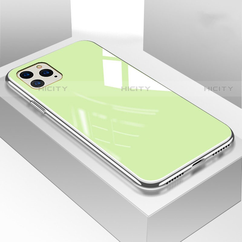 Coque Rebord Contour Silicone et Vitre Miroir Housse Etui M01 pour Apple iPhone 11 Pro Plus