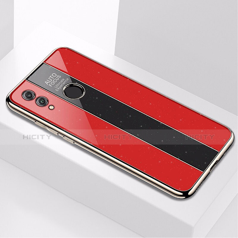 Coque Rebord Contour Silicone et Vitre Miroir Housse Etui M01 pour Huawei Honor 10 Lite Rouge Plus